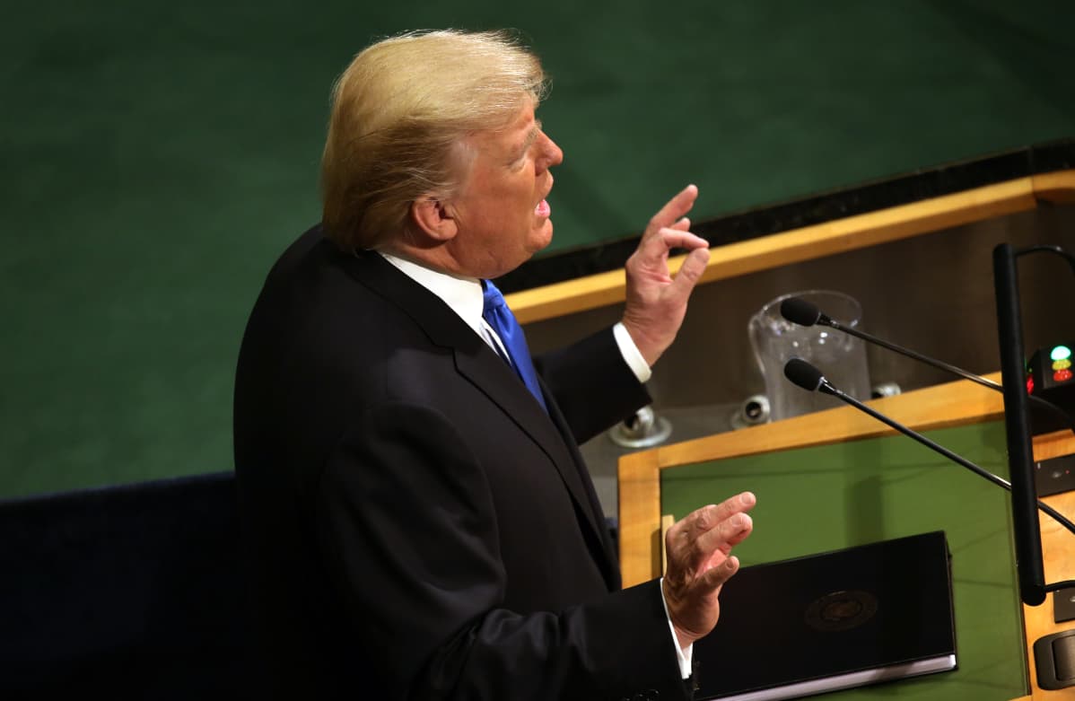 Presidentti Donald Trump YK:n yleiskokouksessa