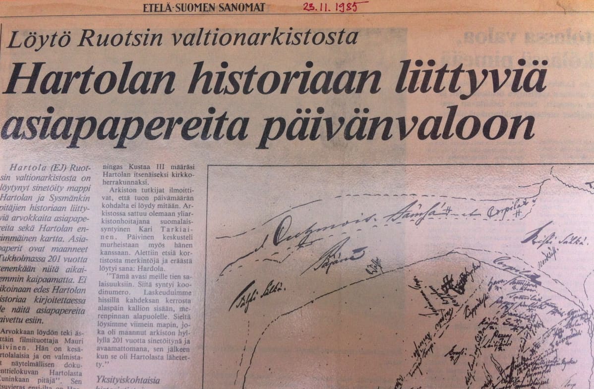 valokuva lehtileikkeestä