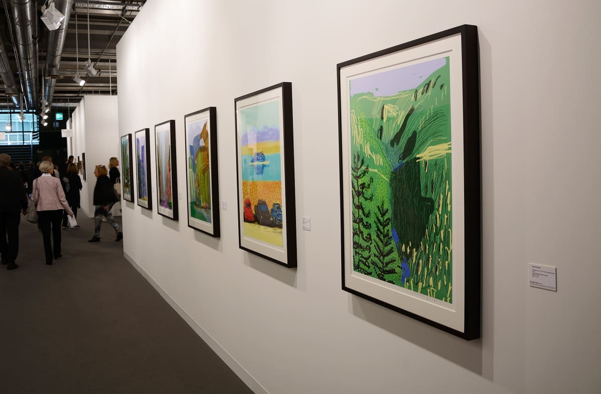 David Hockeyn "iPad Drawings"-teoksia.