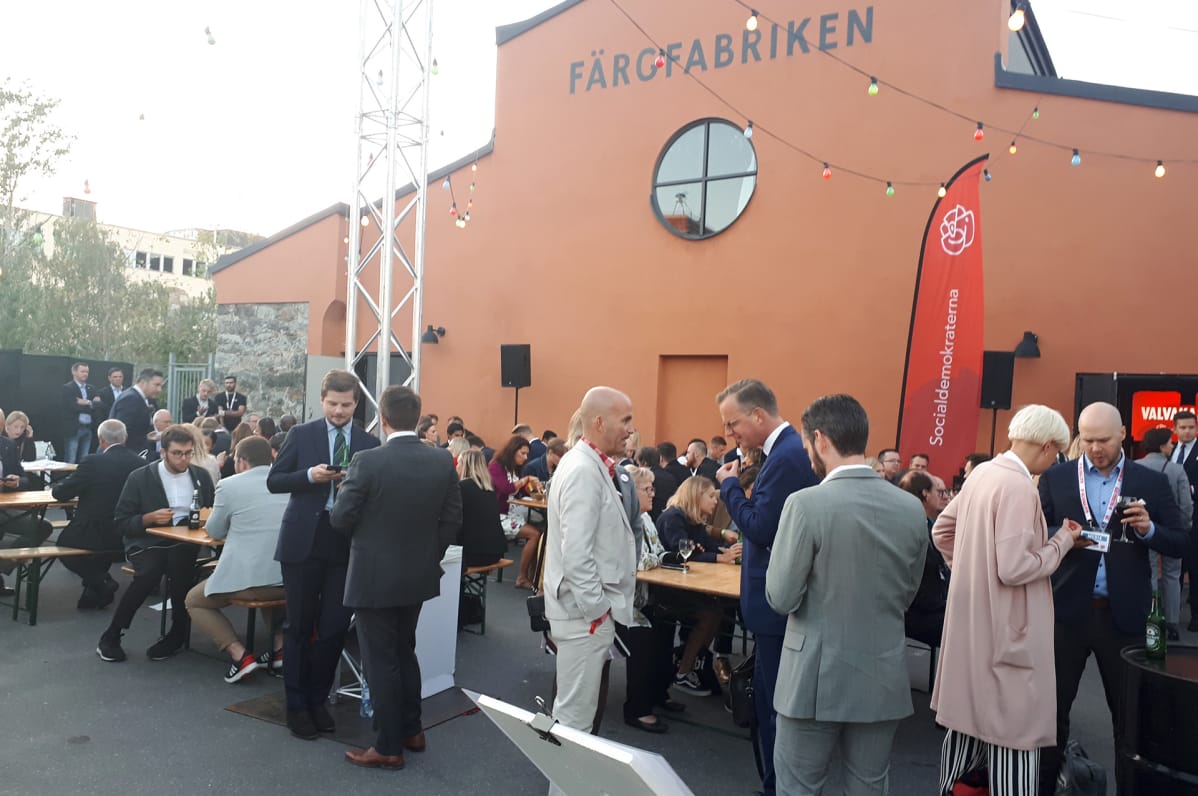 Sosiaalidemokraattien vaalivalvojaiset.