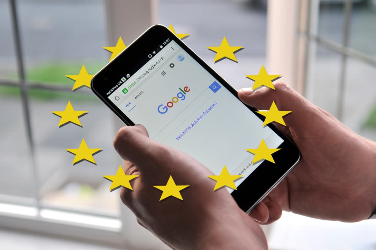 Kuvituskuva Google Vs Euroopan unioni.