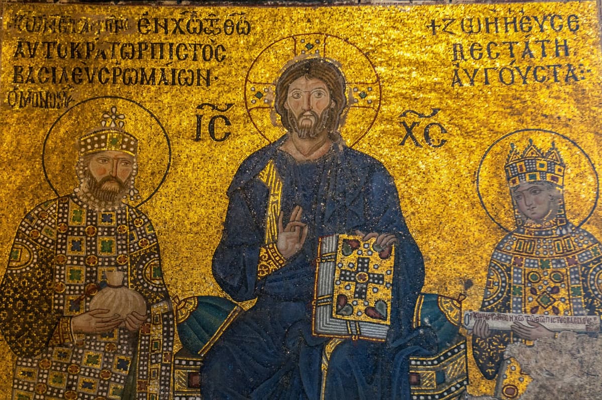 Jeesusta esittävä mosaiikki