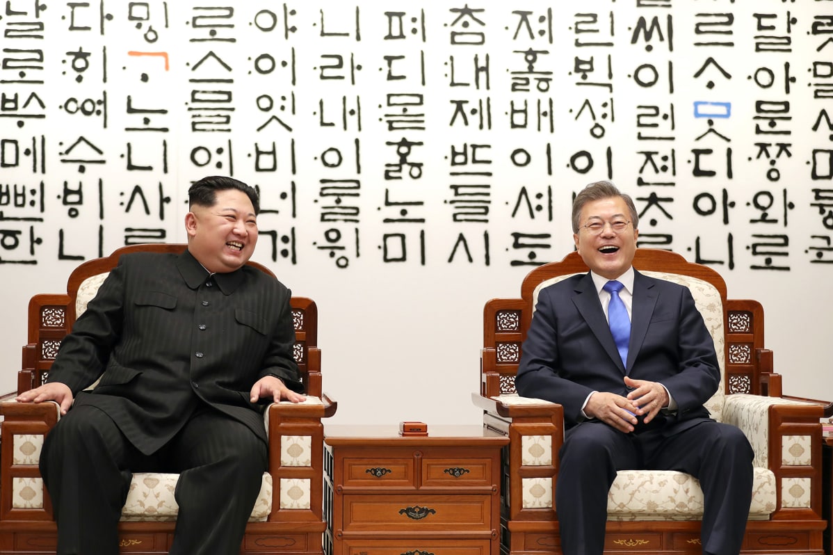 Moon Jae-in ja Kim Jong-un
