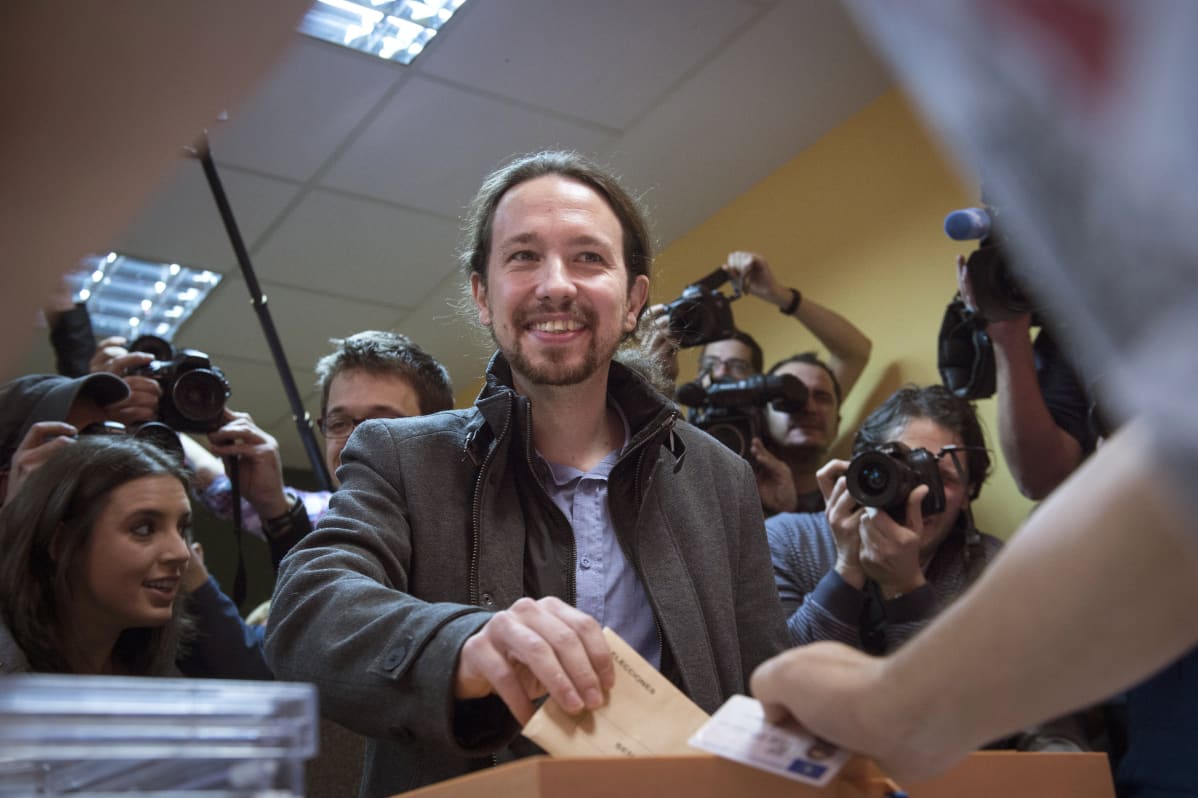 Podemosin puheenjohtaja Pablo Iglesias