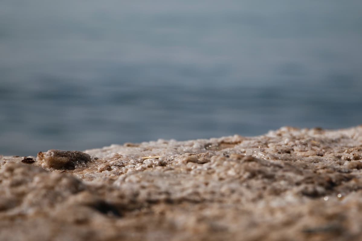 Suolahippuja Kuolleenmeren rannalla