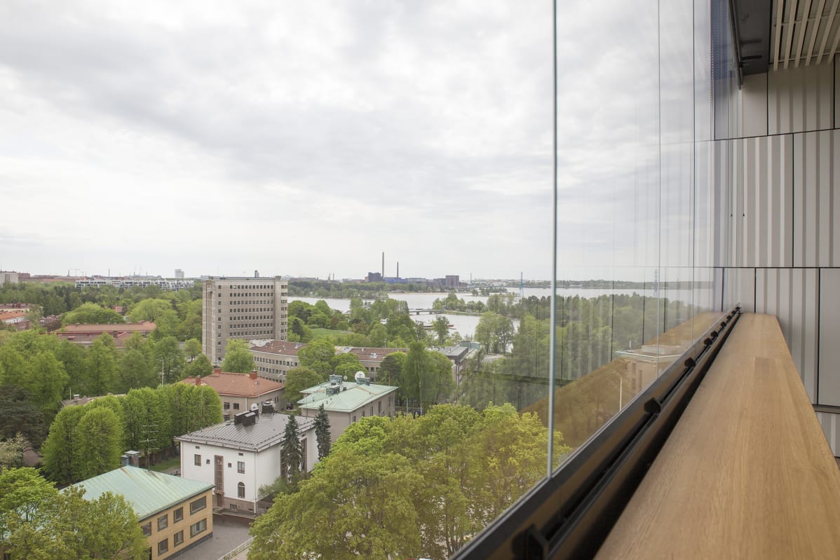 Näkymä uuden lastensairaalan kahdeksannesta kerroksesta.