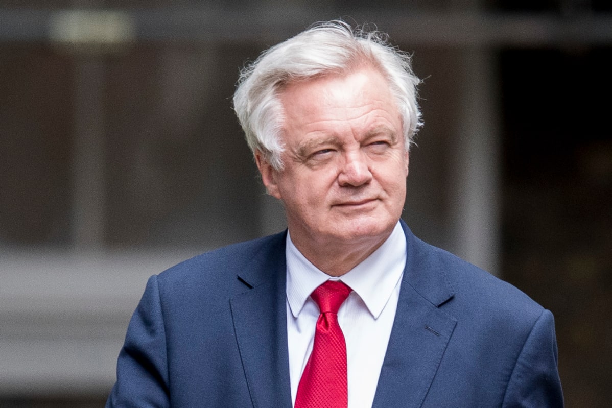Britannian hallituksen brexit-neuvottelija, ministeri David Davis.