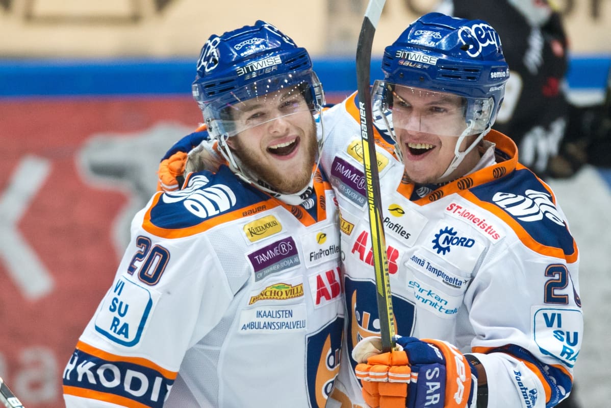 Niko Ojamäki #20, Tappara tekee 0-1, Jere Karjalainen #26, Tappara