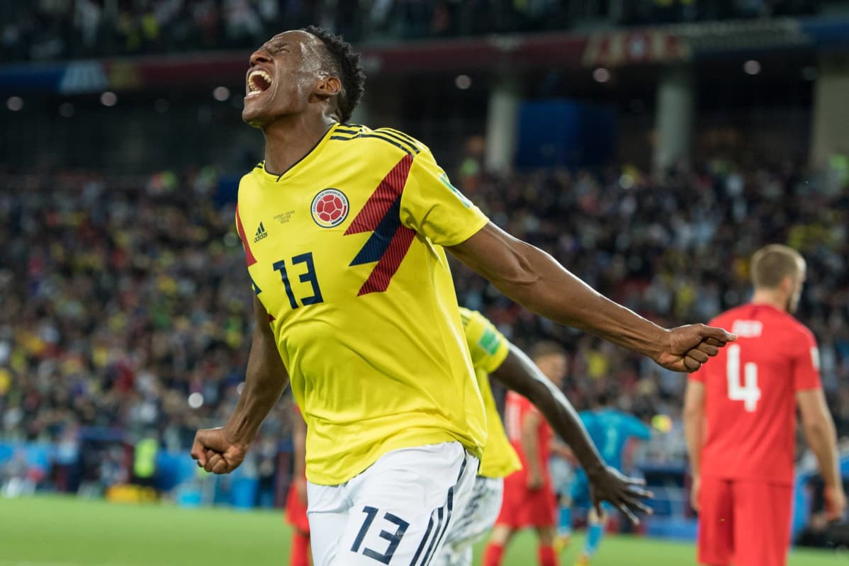 Kolumbian paidassa MM-kisoissa vakuuttanut Yerry Mina vahvistaa Evertonin puolustusta.
