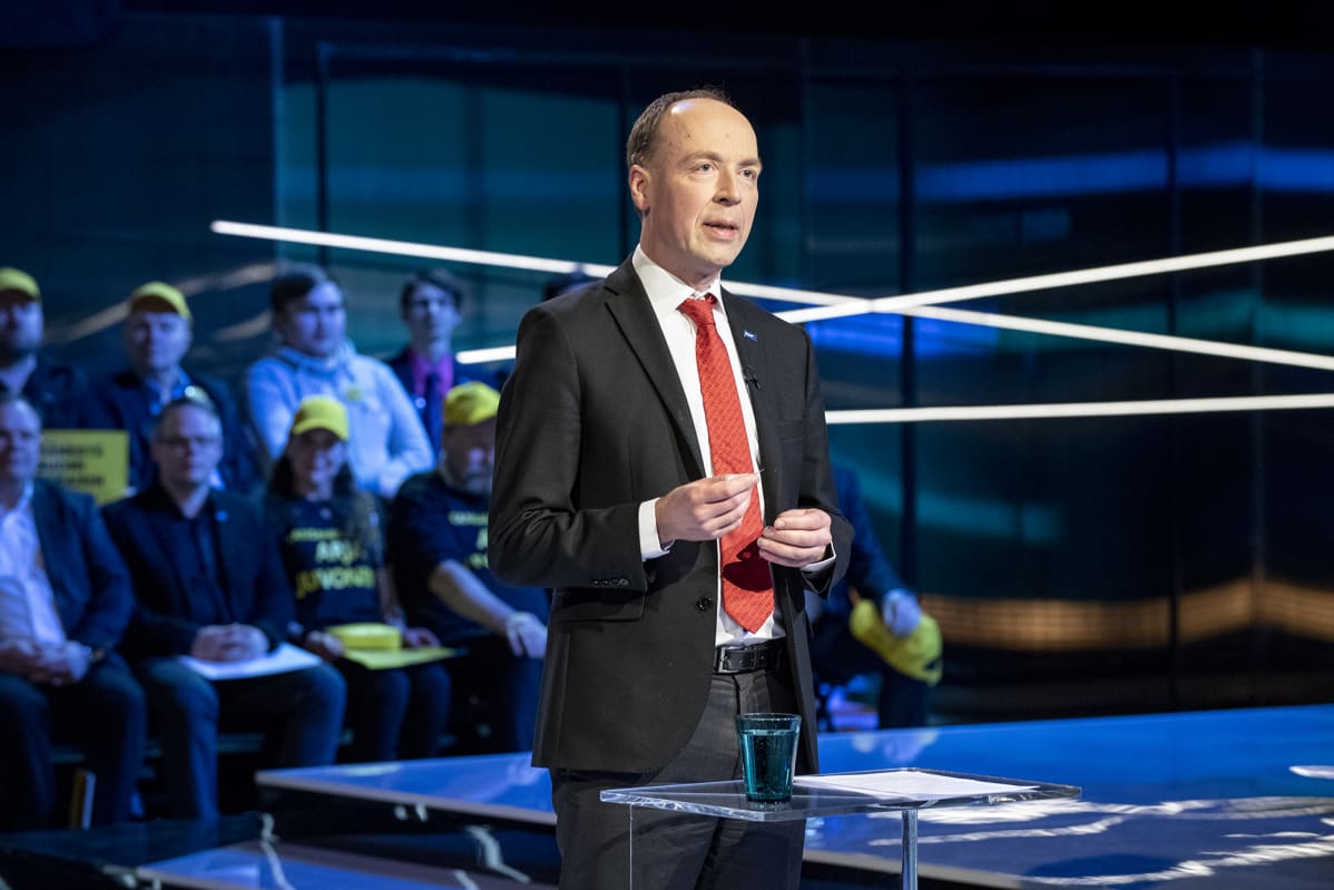 Jussi Halla-Aho Ylen Vaalitentissä 28.03.2019 Studio 2 Yleisradio. Eduskuntavaalit 2019