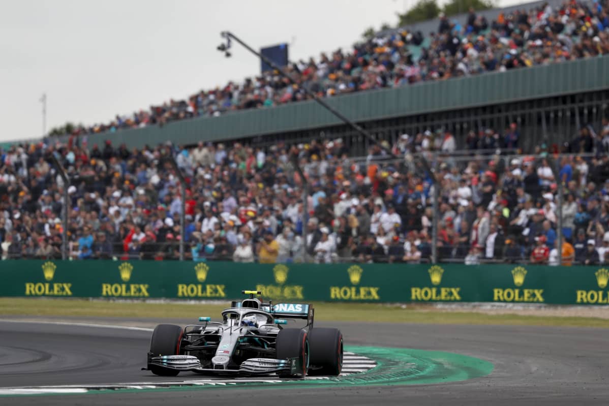 Valtteri Bottas Silverstonen aika-ajoissa lauantaina.