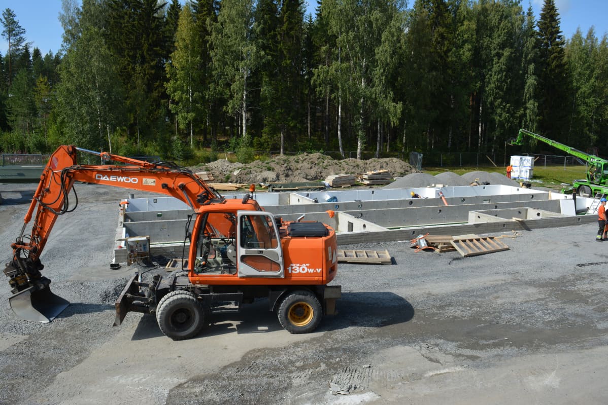 Vanhan Kauppalantalon perustukset ovat valmiit Piirin alueella Seinäjoella.