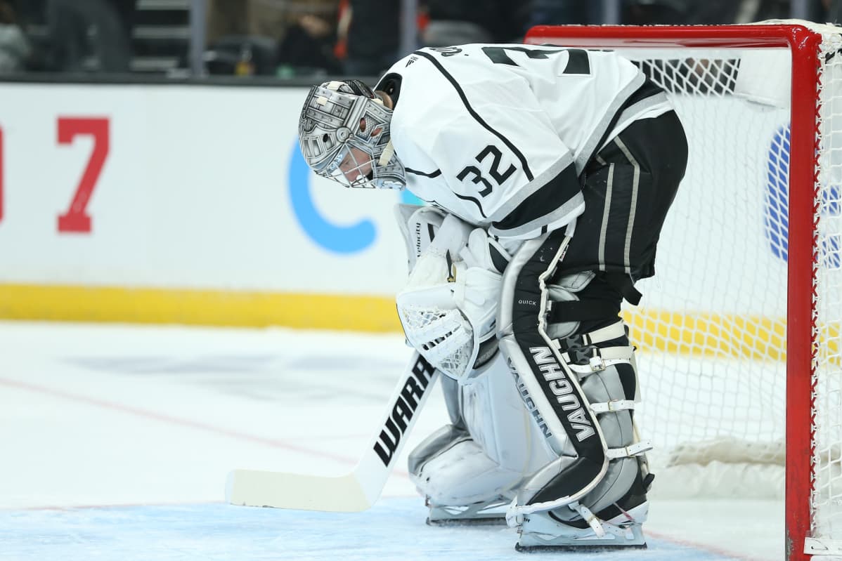 Jonathan Quick maalillaan