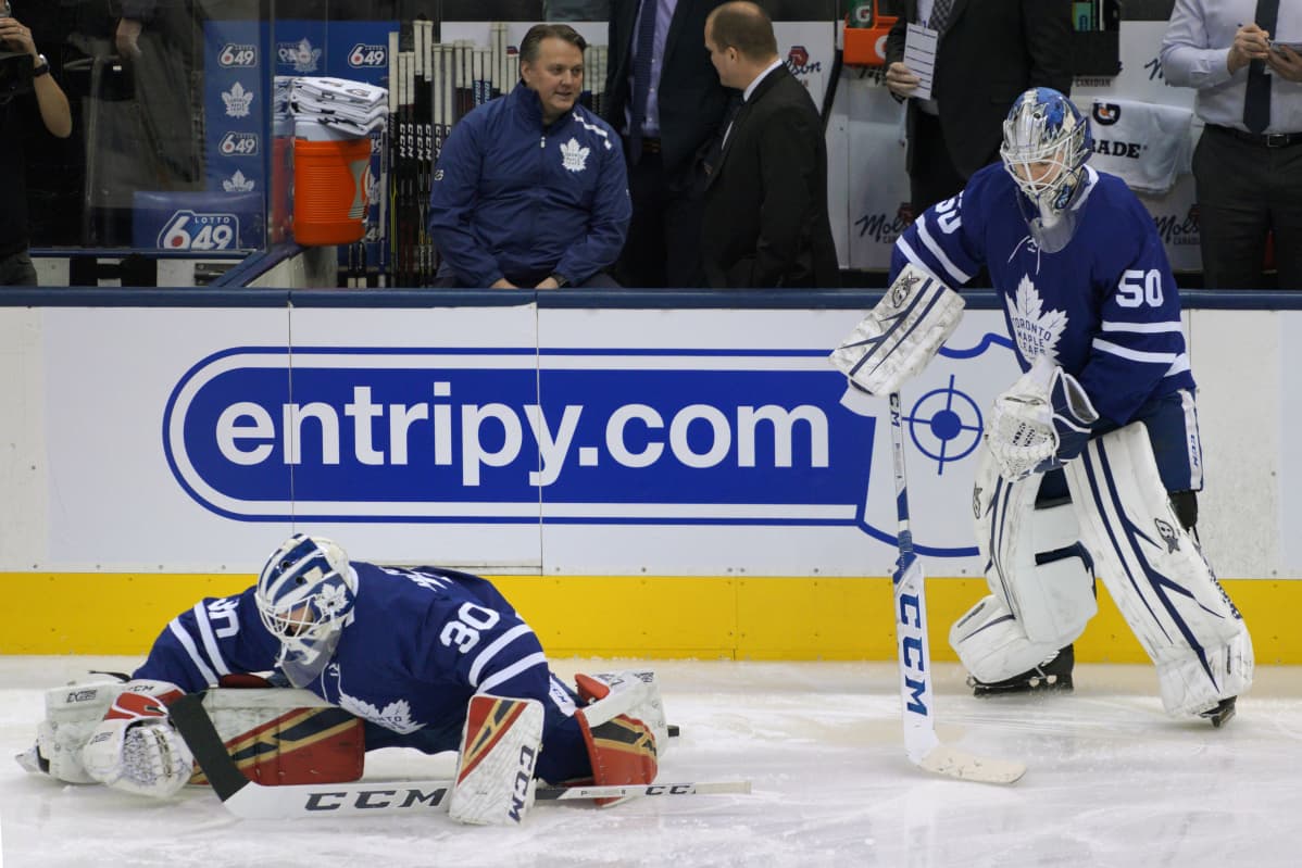 Toronto Maple Leafs Michael Hutchinson 30 ja Kasimir Kaskisuo 50