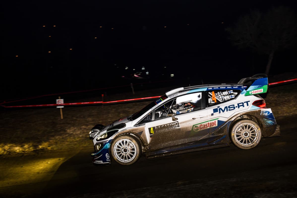 Esapekka Lapin Ford oli mutainen Monte Carlon avauspätkien jälkeen.