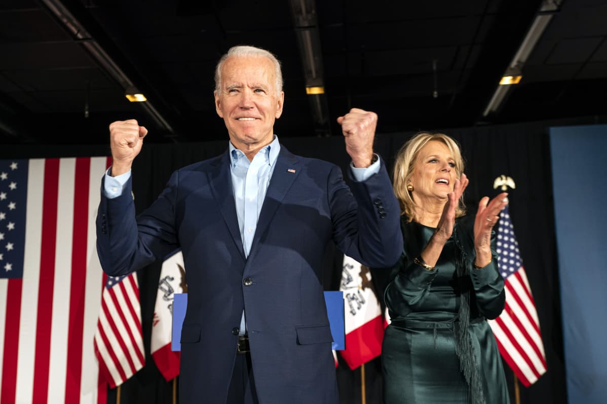 Joe Biden vaalivalvojaisissaan