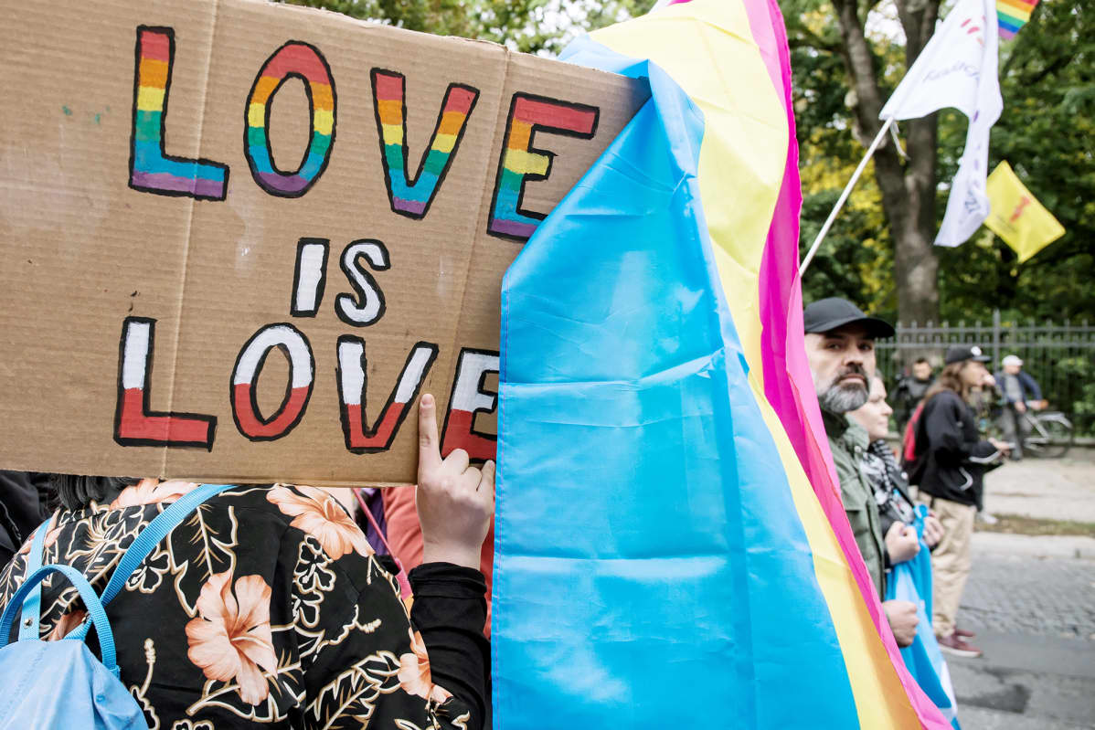 Pride-marssi Puolan Lublinissa.