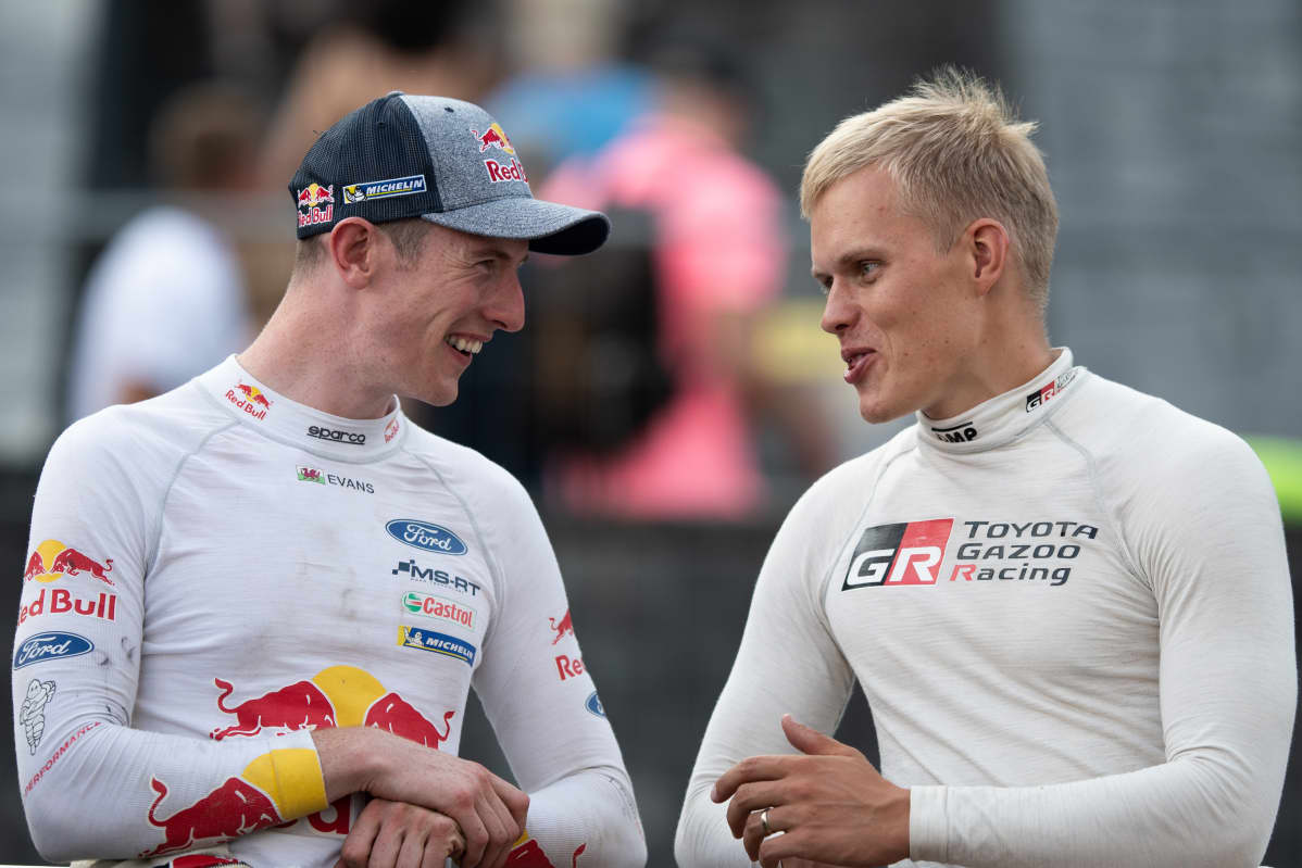 Elfyn Evans Ott Tänakin kanssa 2018.