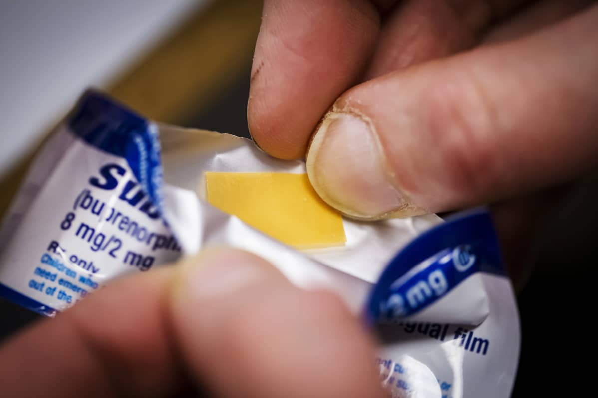 Kuvassa on Suboxone-liuska.