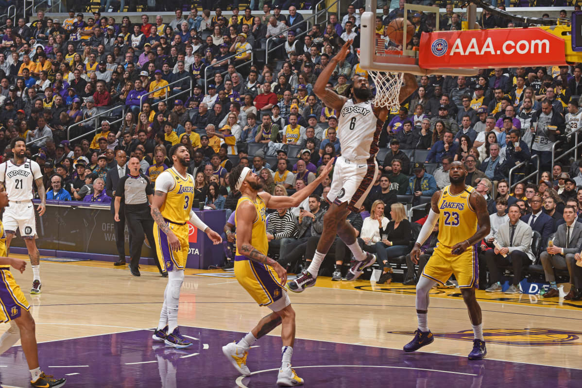 Staples Center, NBA-ottelu LA Lakers-Brooklyn Nets