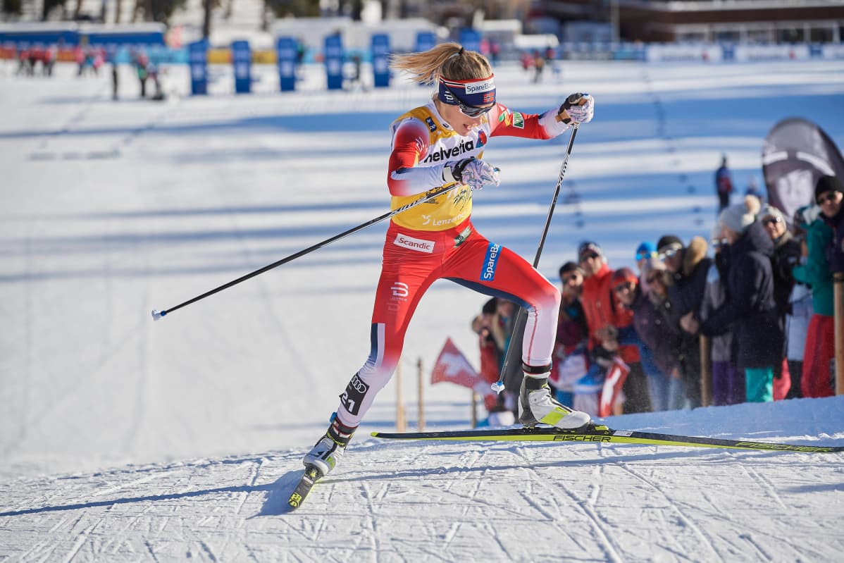 Therese Johaug hallitsi naisten maailmancupin kilpailuja miten tahtoi kaudella 2019–2020. Kuten kaikkien kilpakumppanien, myös Johaugin viime kaudella fluorilla voidellut sukset ovat ensi kaudella kiellettyjä, mikäli niille ei tehdä tarvittavia muokkaustoimenpiteitä.