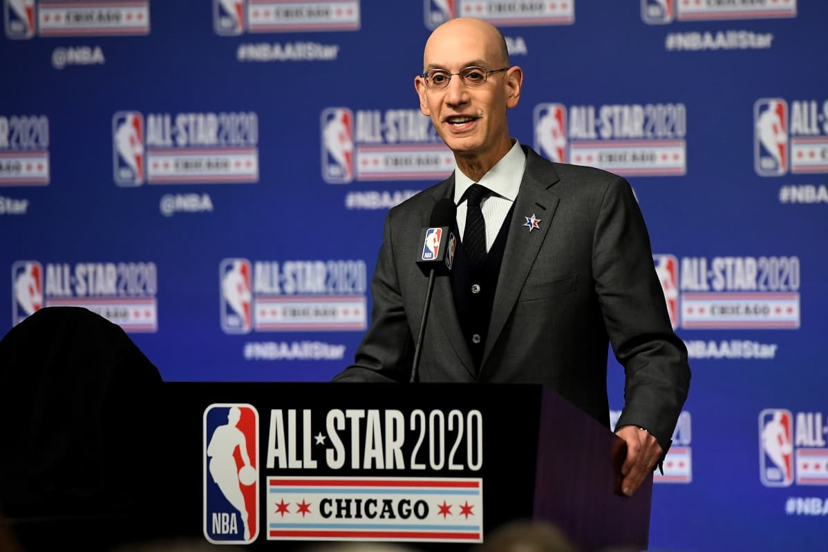 Adam Silver tähdistöottelussa Chicagossa 2020.