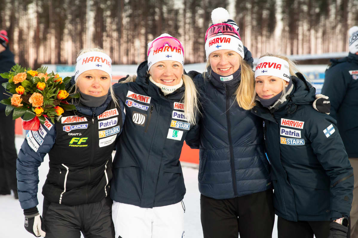 Mari Eder (vas.), Kaisa Mäkäräinen, Suvi Minkkinen ja Erika Jänkä