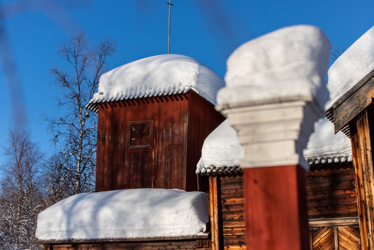 Pielpajärven erämaakirkko helmikuussa 2020.
