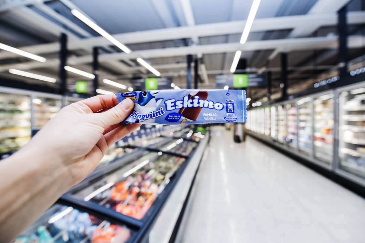 Kuvassa on Eskimo-jäätelö Triplan Prisma-myymälässä heinäkuussa 2020.