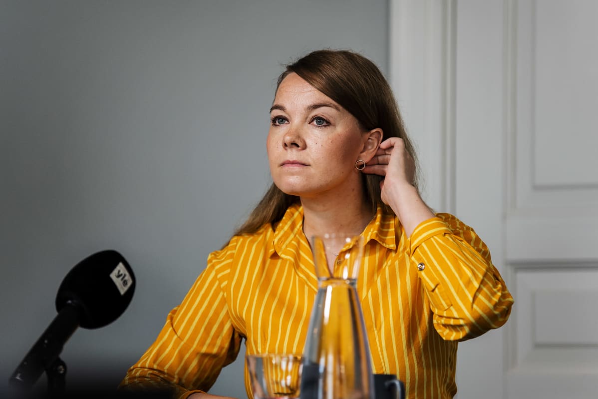 Kuvassa on käynnissä Keskustan puheenjohtajaehdokkaiden tentti Helsingissä elokuussa 2020.