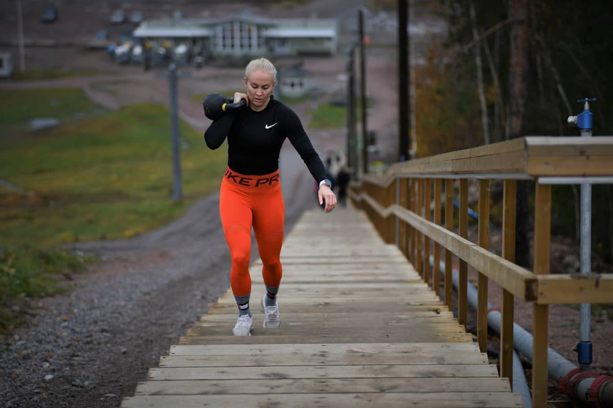 Stefanie Hagelstam vid Kokonbacken i Borgå hösten 2020.
