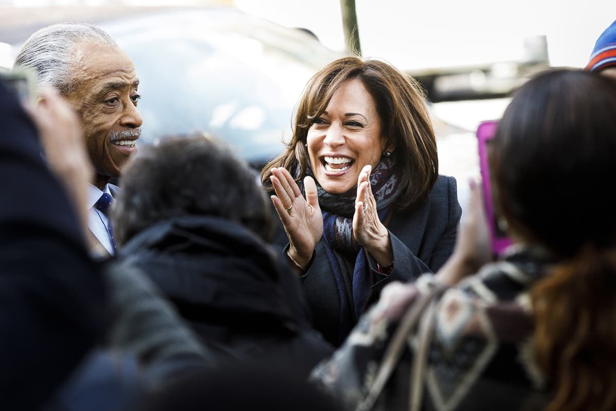 Kamala Harris ilmoitti ehdokkuudestaan helmikuussa 2019.