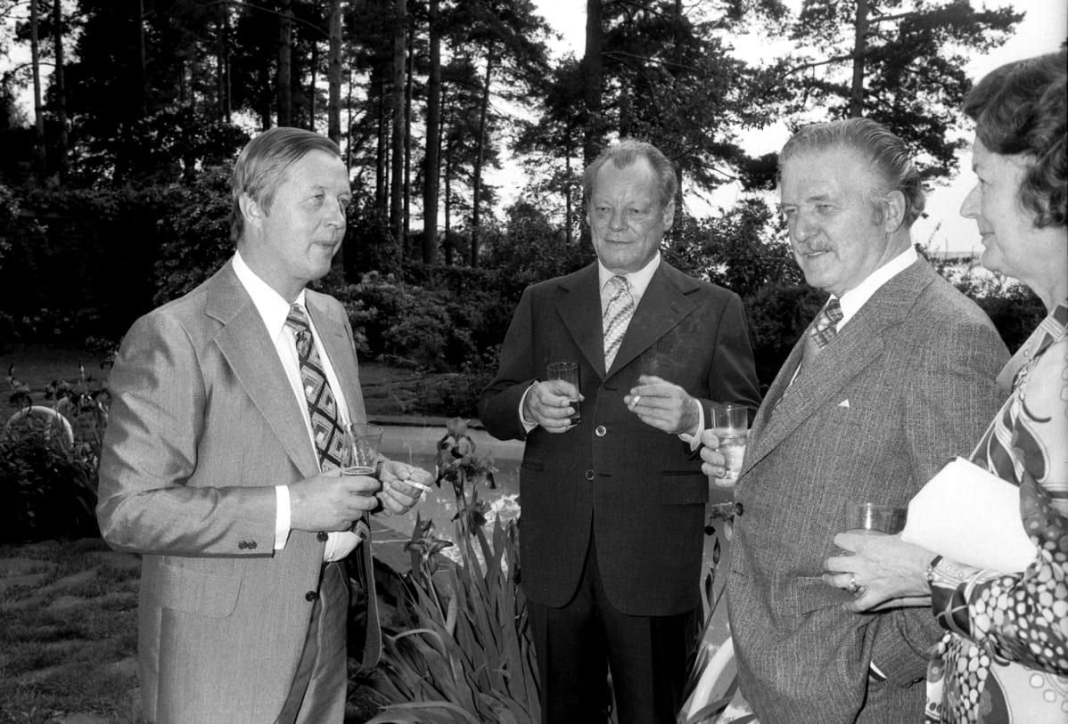 Willy Brandt Suomessa vuonna 1977.