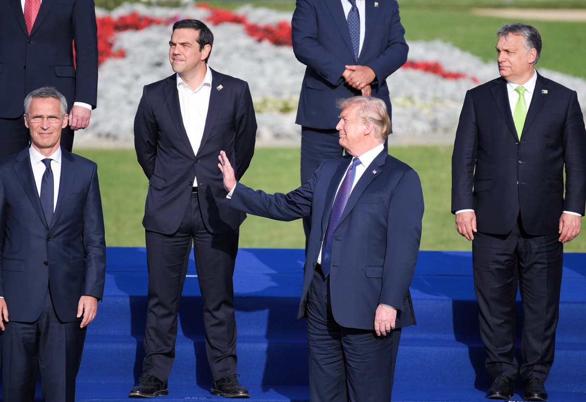 Jens Stoltenberg, Alexis Tsipras, Donald Trump ja Viktor Orban