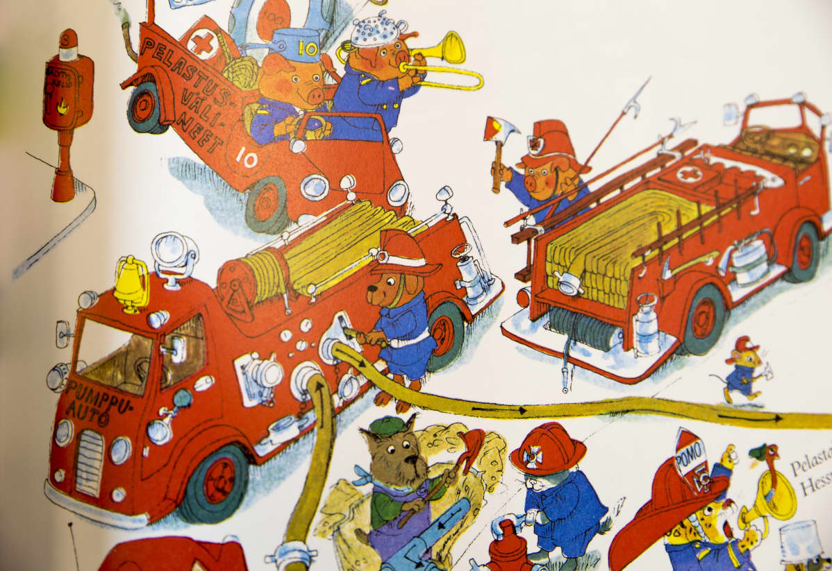 Paloautoja Richard Scarryn touhukkaassa maailmassa.