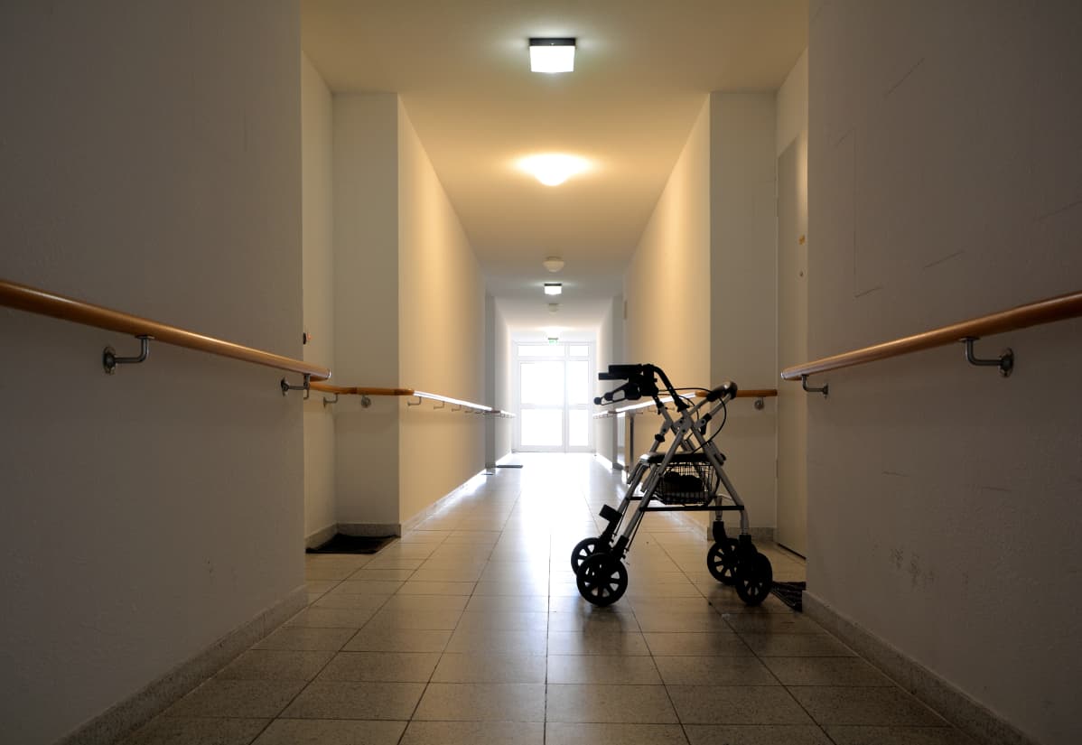 Rollator i korridor