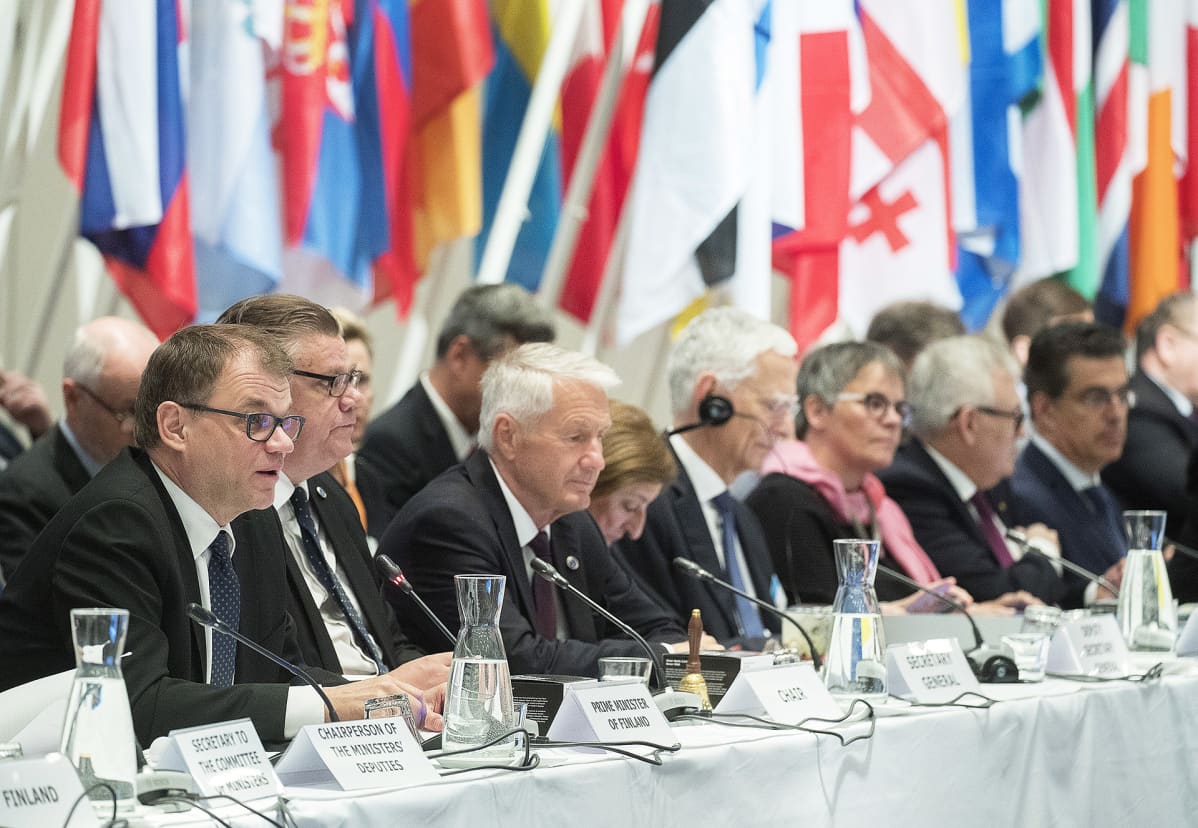 Euroopan neuvoston ministeikokous Helsingissä.
