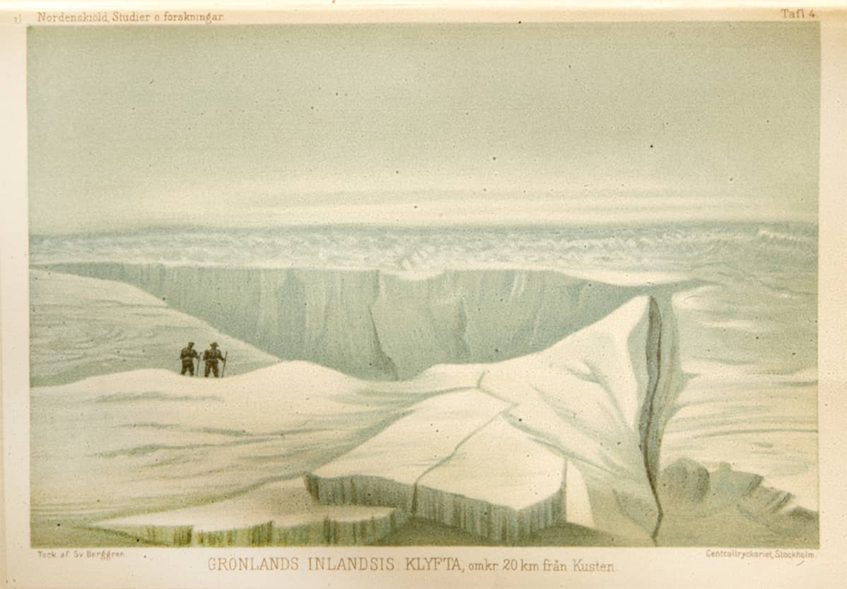 A. E. Nordenskiöld ja ruotsalainen kasvitieteilijä Sven Berggren Grönlannissa vuonna 1870.