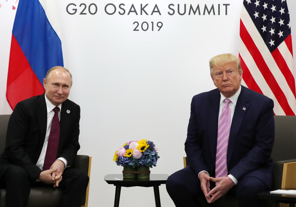 Venäjän presidentti Vladimir Putin ja Yhdysvaltojen presidentti Donald Trump tapasivat G20-kokouksen ohella 28. kesäkuuta.