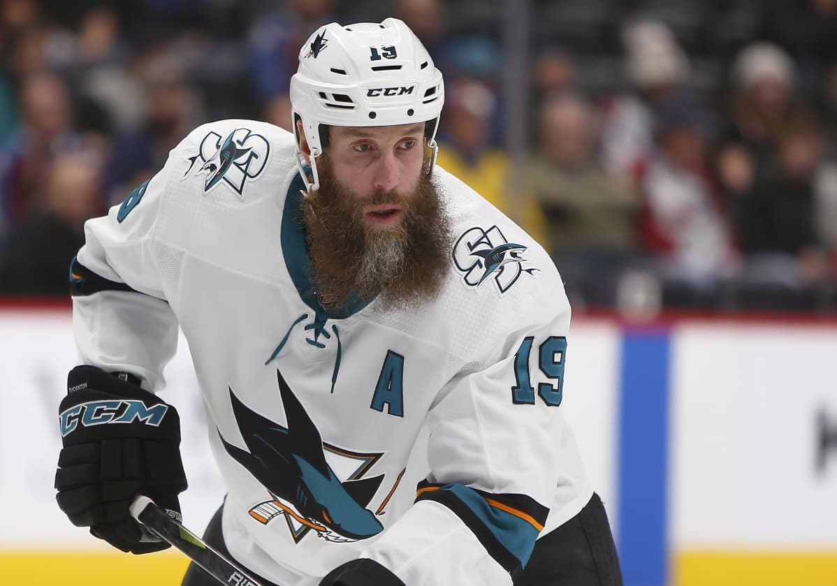 Joe Thornton lähikuvassa.