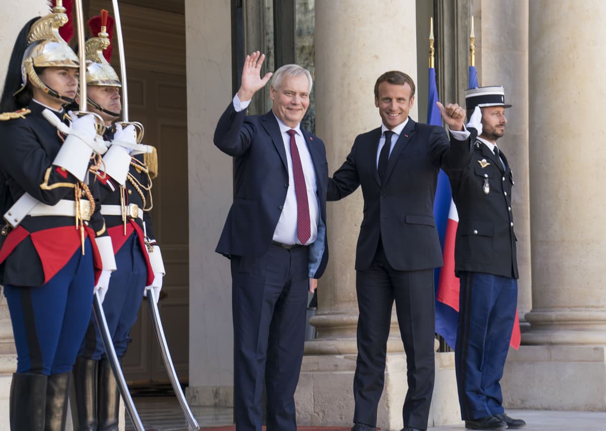 Antti Rinne ja Emmanuel Macron.