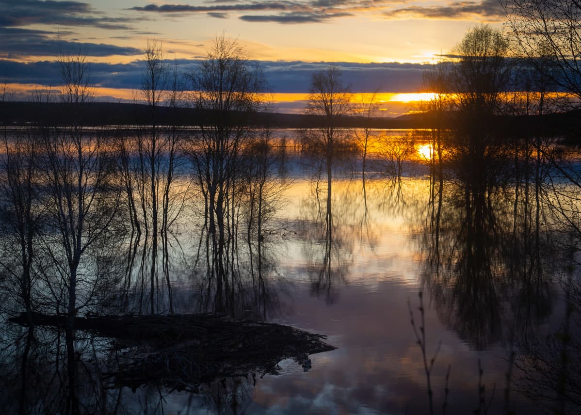 Näkymä Nelostien sillalta Rovaniemellä 28.5. 2020.