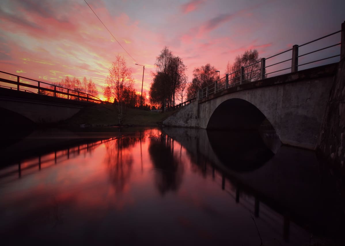 Vaskurin silta Rovaniemen Saarenkylässä 28.5. 2020.