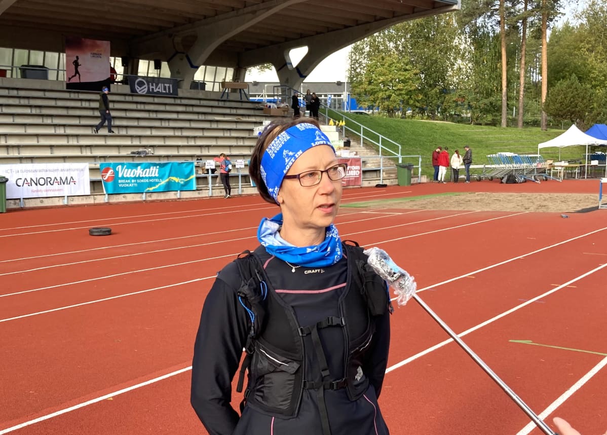 Mervi Koukkari Lost in Kainuu -kisan lähdössä