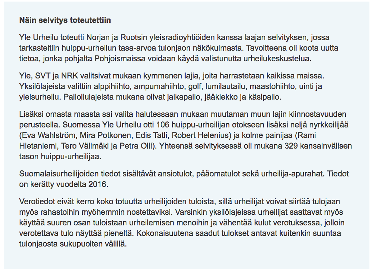 Näin selvitys toteutettiin