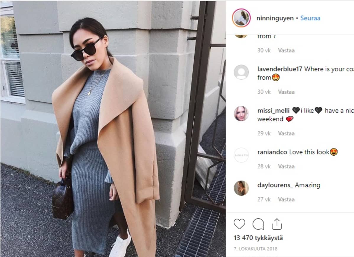 Kuva Ninni Nguyenin Instagram-tililtä.