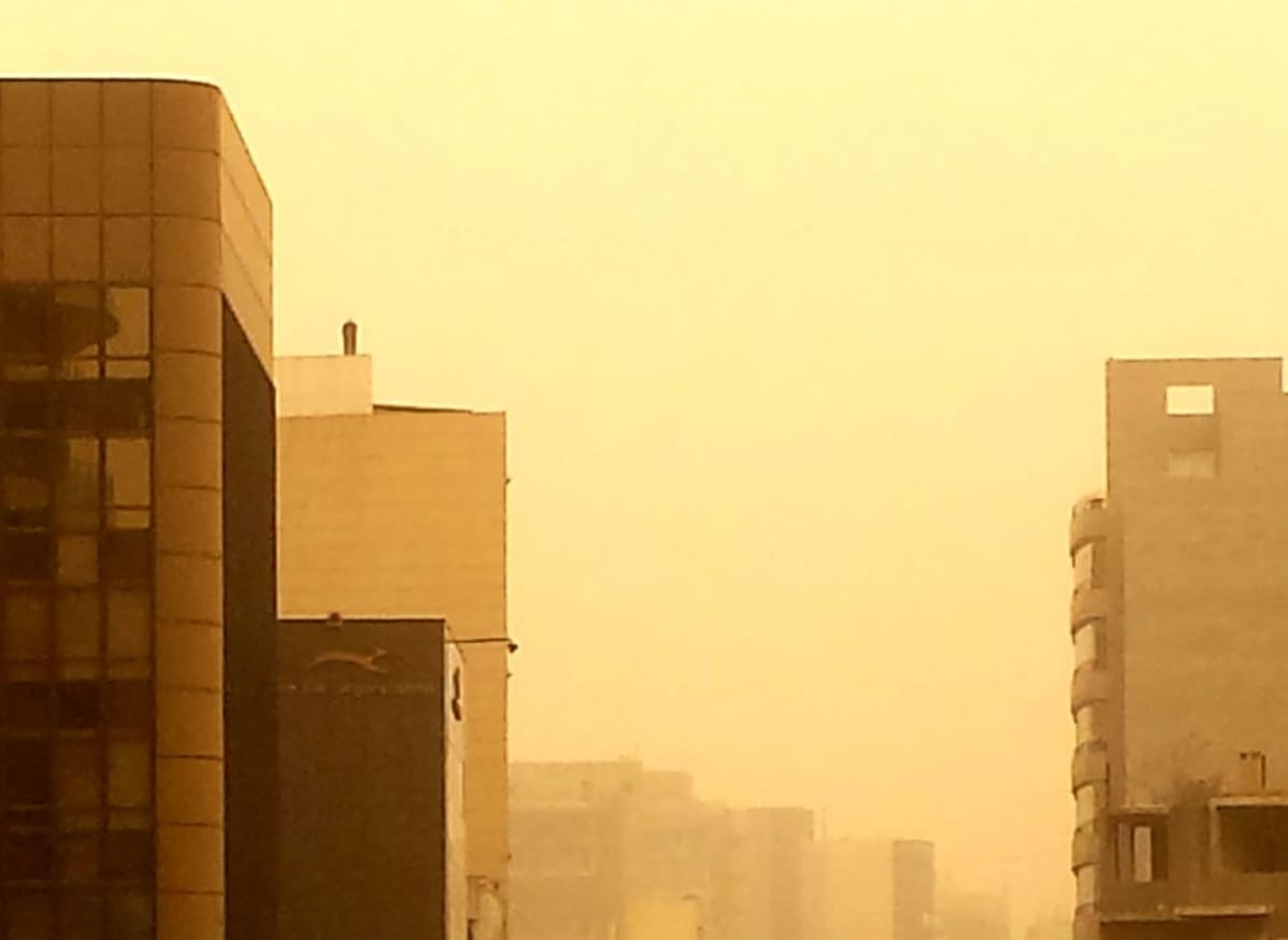 Hiekkamyrsky Beirutissa Libanonissa 8.9.2015.