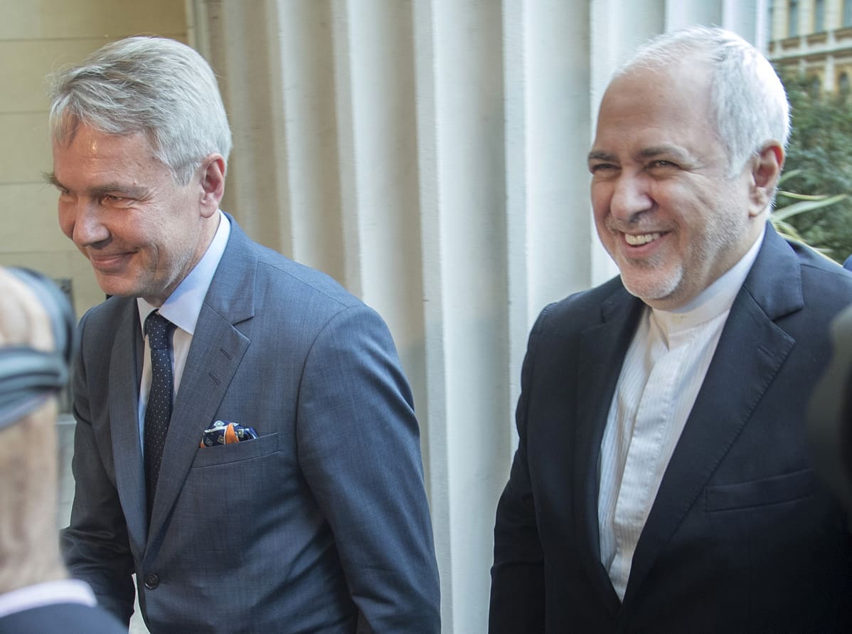 Pekka Haavisto ja Mohammed Javad Zarif.