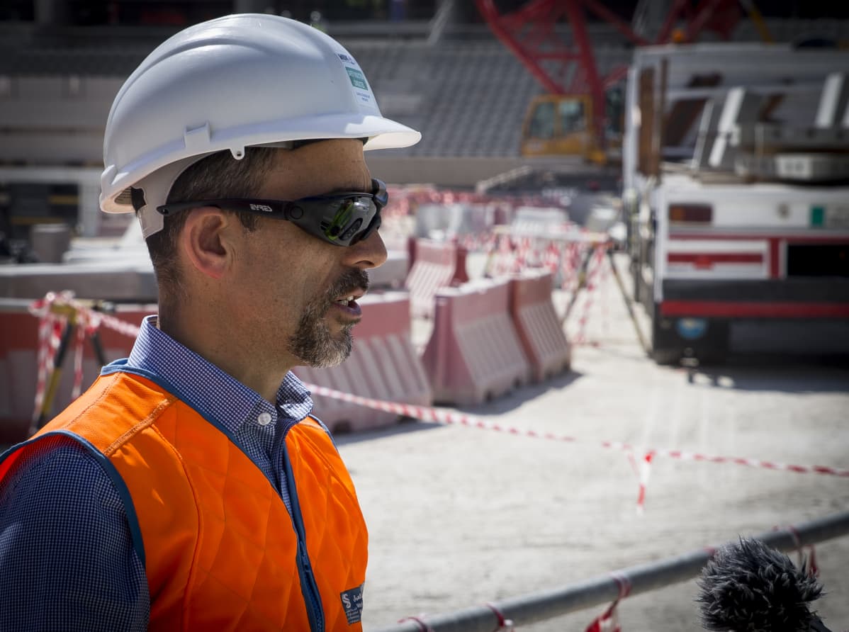 Lusail-stadionin rakentamisesta vastaava projektipäällikkö Tamim Al Abed