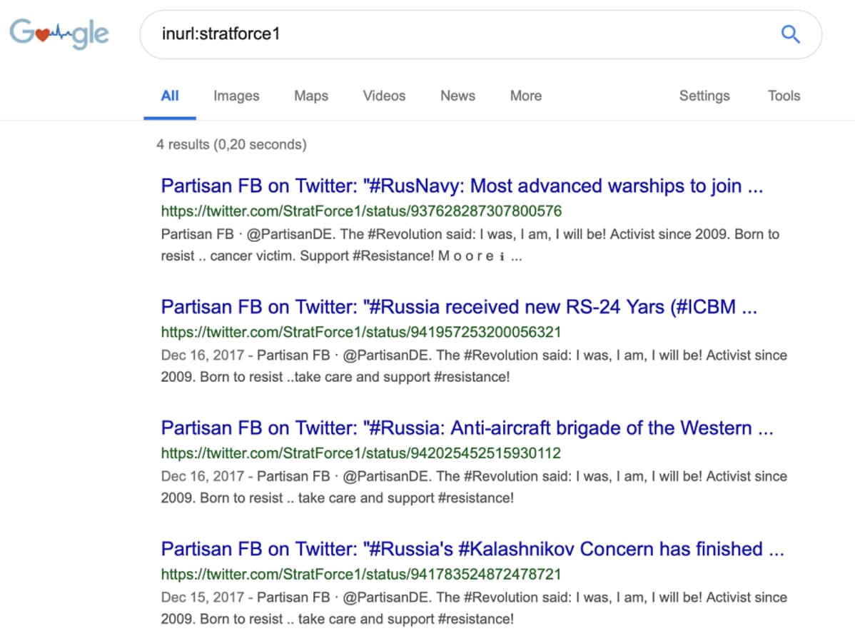 Partisan DE -tilin osoitekentästä näkyy tilin alkuperäinen nimi Stratforce1.